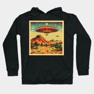 Vintage Comics UFO Encounters UFO Witness Cartoon Vintage Hoodie